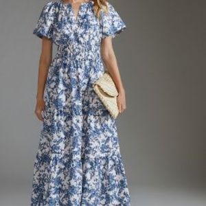 3x Anthropologie Somerset Maxi Dress - Blue/Ivory